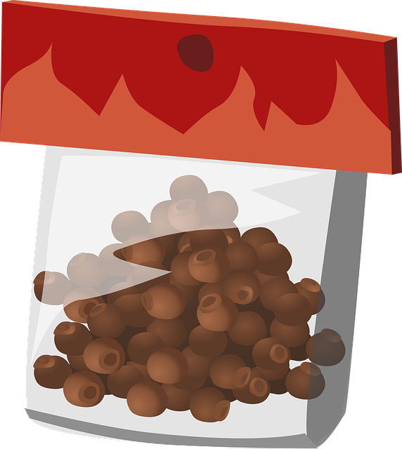 Free bag plastic spices vector