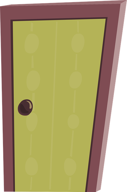 Free door yellow entrance vector