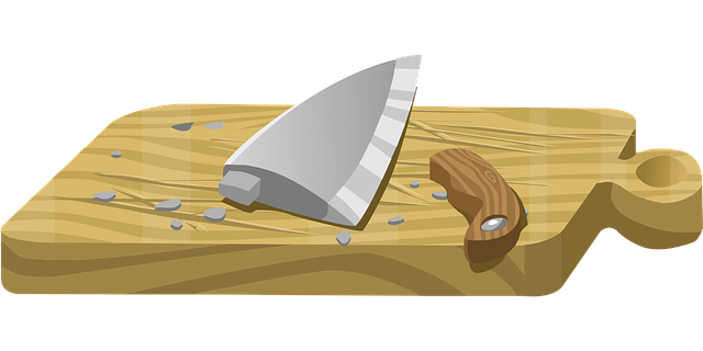 Free cutting board knife broke vector
