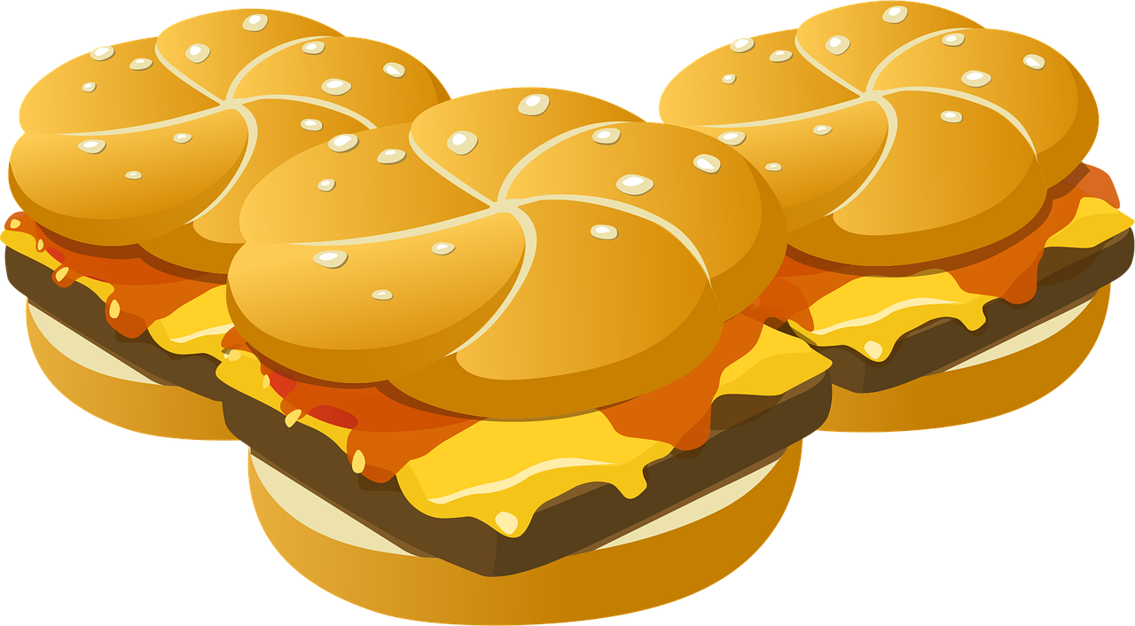 Download Hamburgers Cheeseburgers Food RoyaltyFree Vector Graphic