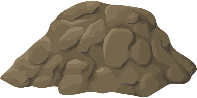 Free pile rocks dirt vector