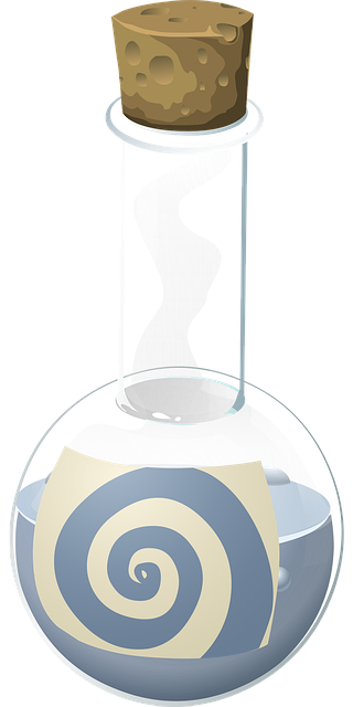 Free flask glass liquid vector