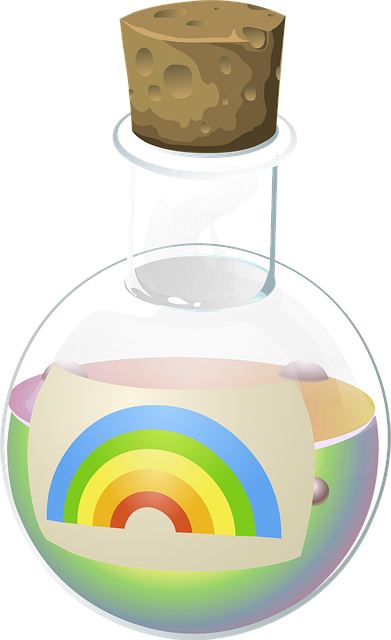 Free flask glass chemistry illustration