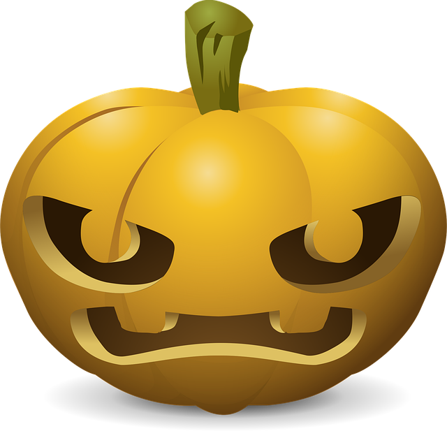 Free carving pumpkin plant vector