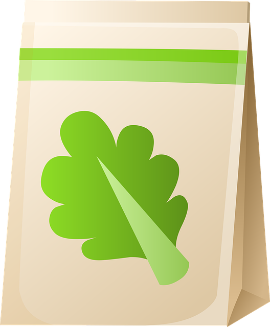 Free bag seeds food vector