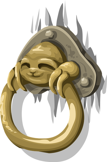 Free knocker fixture door illustration