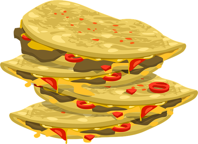 Free quesadilla mexican foods illustration