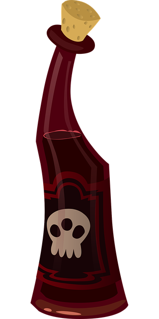 Free bottle glass toxic vector