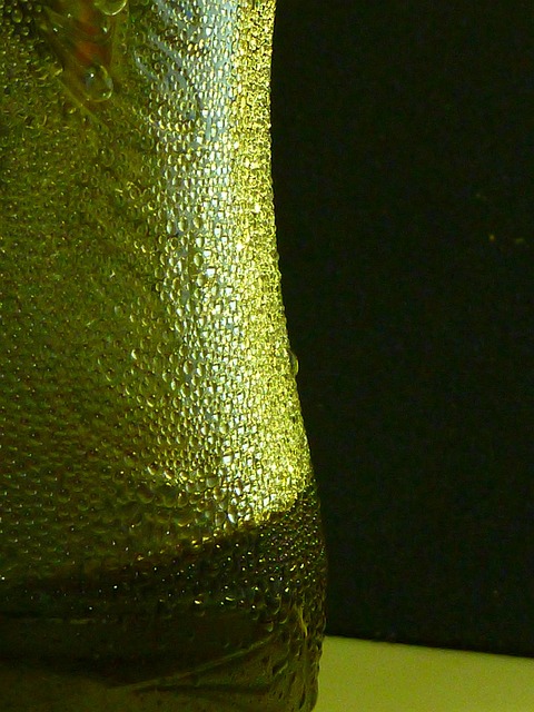 Fles, Druppels, Macro, Drank