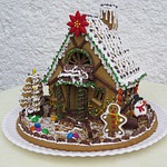 gingerbread house, christmas pastries, christmas