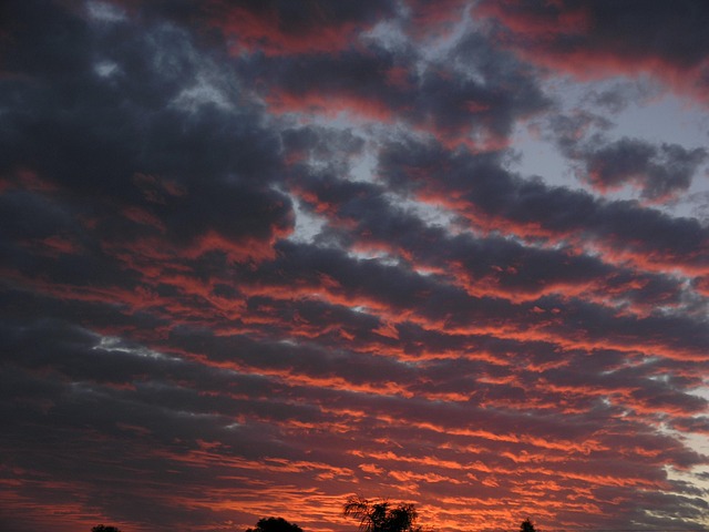 Zonsondergang, Wolk, Zon, Landschap