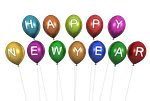 new year, happy new year, balloon
