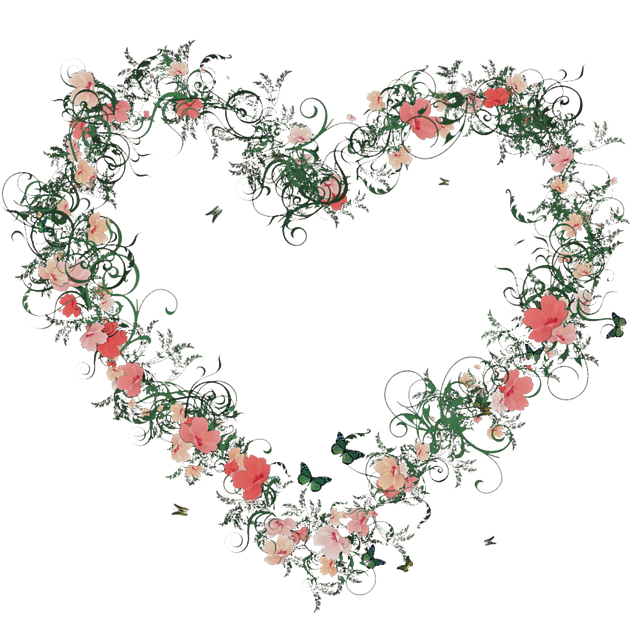 Free heart flower blossom illustration