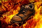 shoe, old, hiking shoes
