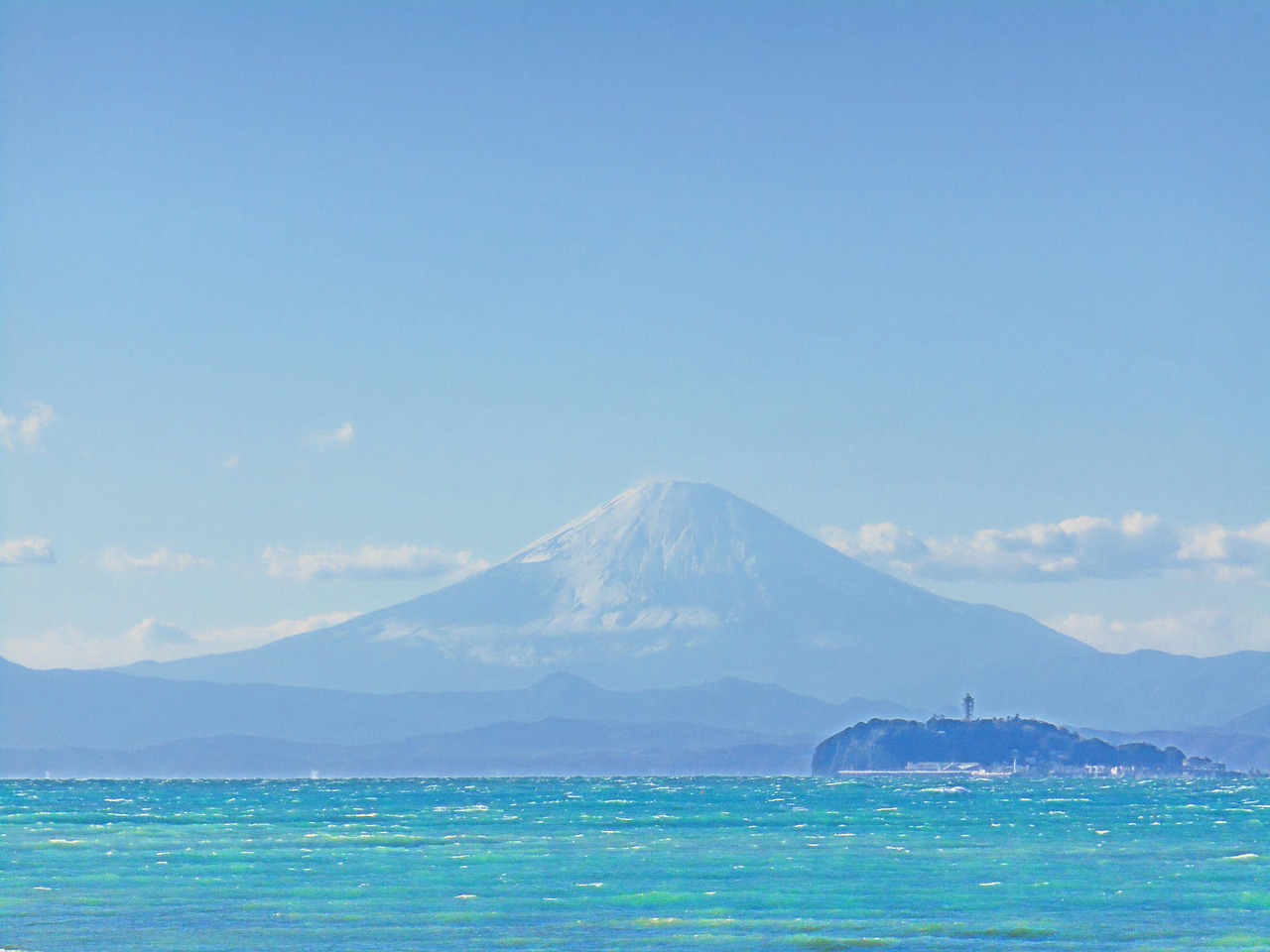 Mount Fuji Sea Blue Sky Free Photo On Pixabay Pixabay