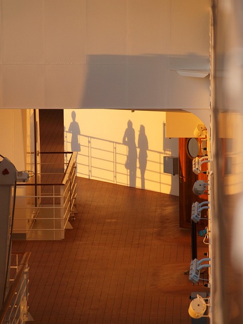 Free Ship Railing Sunset photo and picture