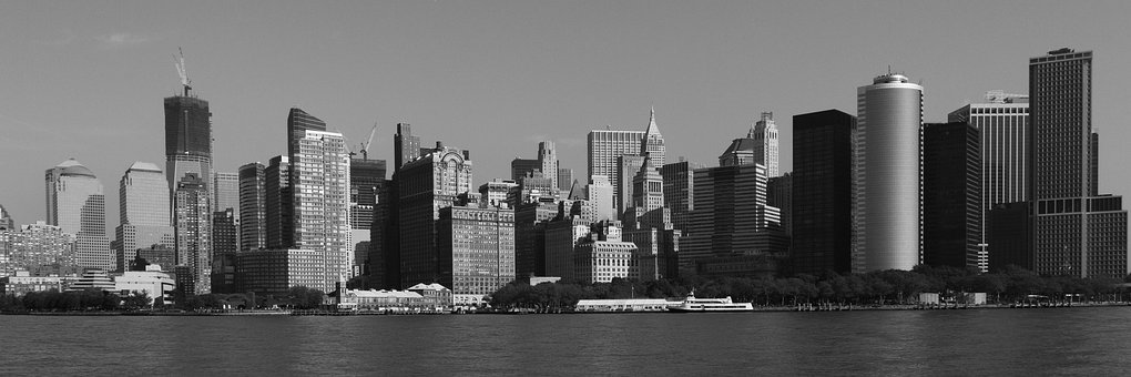 New York, Stadt, Horizont, Manhattan