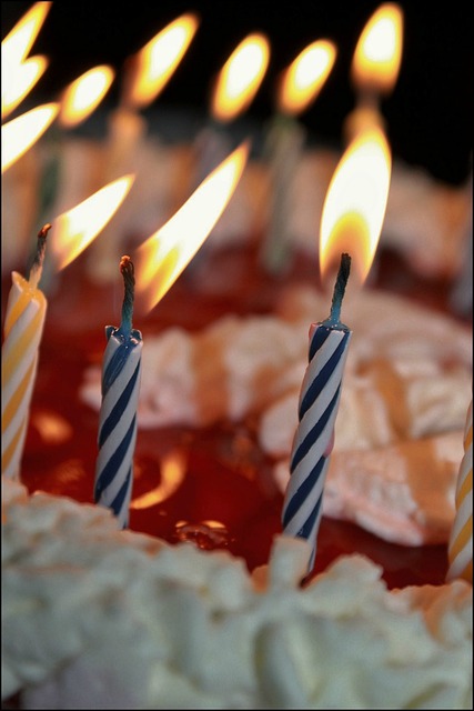 Free Candles Cake photo and picture