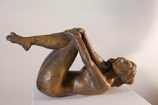 Mulher, Guardada, Escultura, Bem Estar