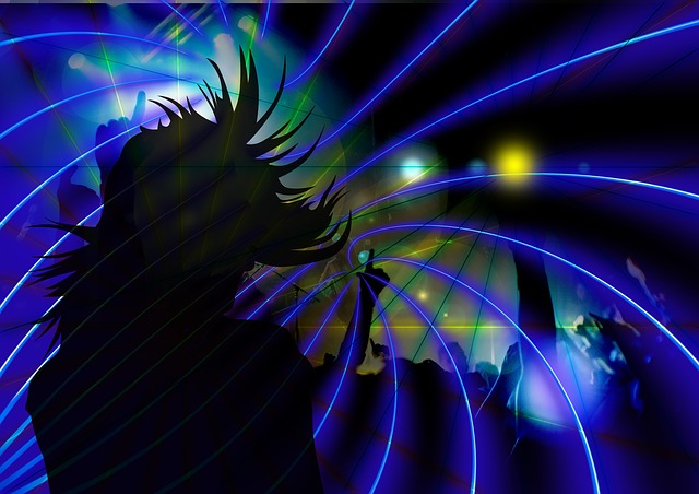 Free dance disco laser illustration