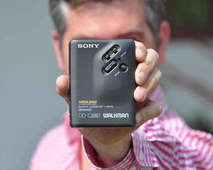 Sony, Walkman, Hombre, Mano, Música