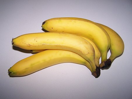 Bananer, Gul, Moden, Frugt, Sund Og Rask