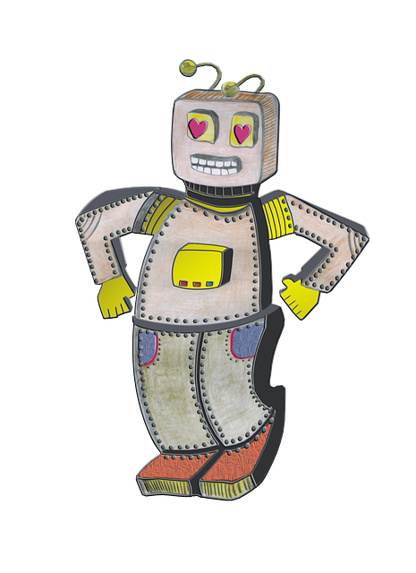 Free robot love machine illustration