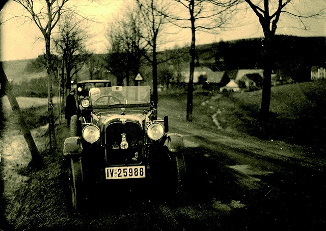 Antieke Auto, Vintage, Onderweg
