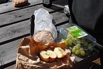 break, breakfast, resting place