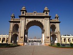 gate, mysore palace, architecture