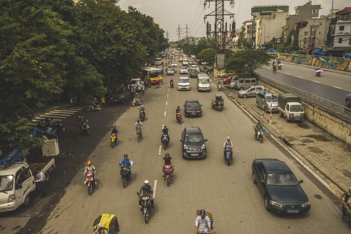 Hanoi, Vietnam, City, Busy, Bikes