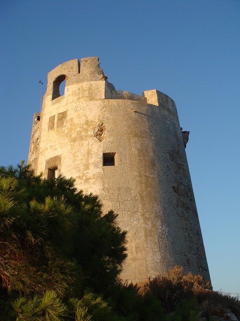 Torre, Céu, Torre Medieval, Céu Azul
