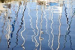 sailboats, boat, reflection