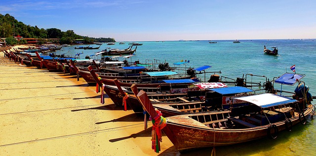 Free Koh Phi Phi Long Tail Boats photo and picture
