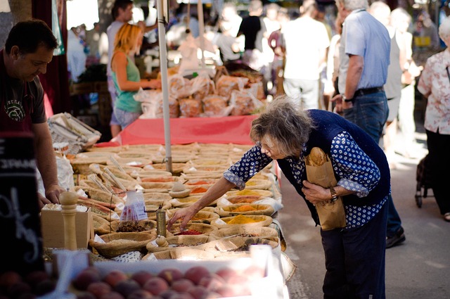 Marked, Gamle, Ældre, Frankrig, Provence