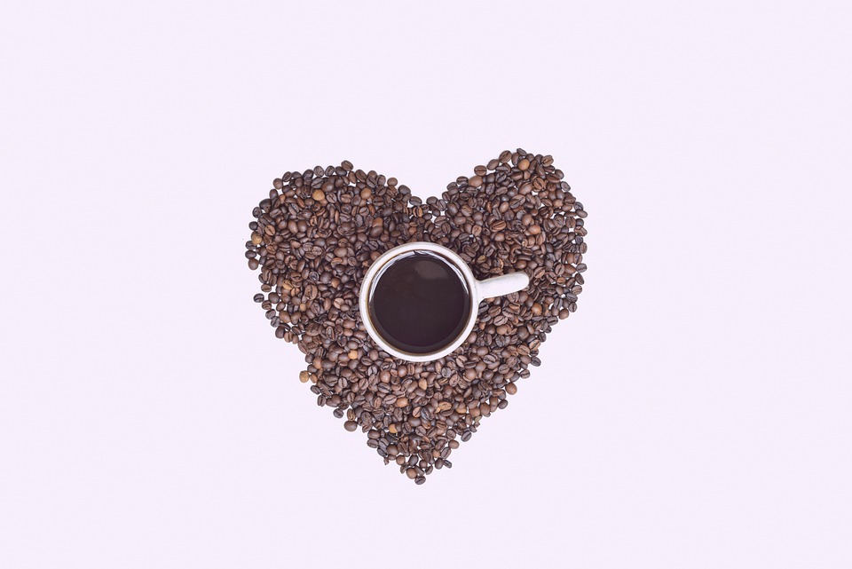 Heart Coffee Cup Beans Love Mug Symbol Heart Coffee Cup Beans Love Mug Symbol
