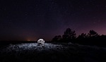 skull, stars, the milky way