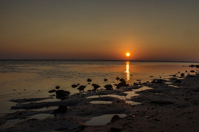 Atardecer, Ambiente Nocturno, Mar