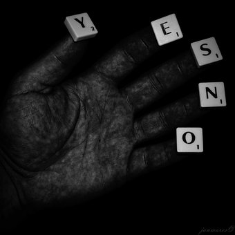 Scrabble, Da, Nu, Mână, Degete, Scrisori