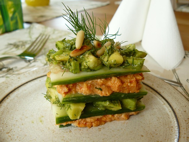 Vorspeise, Essen, Lasagne, Gurken