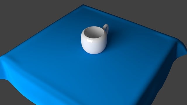 Free coffee cup cup tablecloth illustration