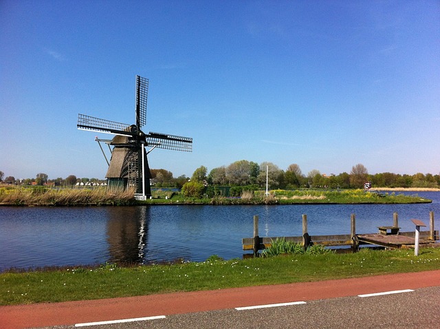 Free Windmill Canal photo and picture