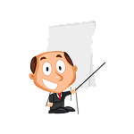 businessman, cartoons, training