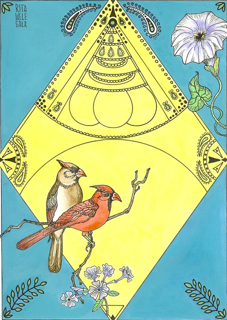 Free Birds Cardinal illustration and picture