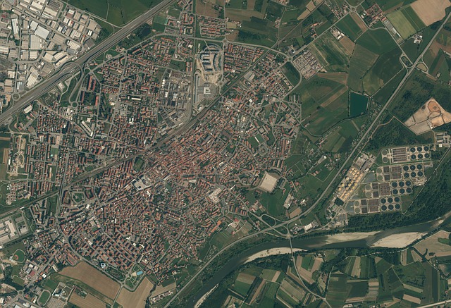 Free Satellite Photo Small City photo and picture