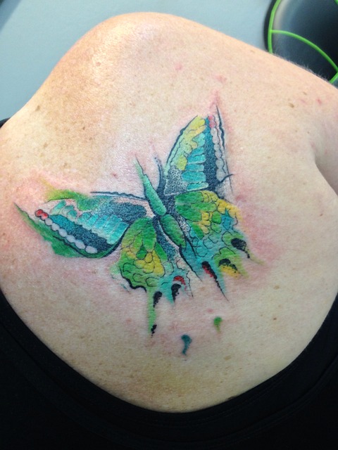 Tatovering, Sommerfugl, Abstrakt