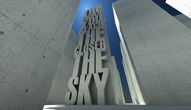 Free motto are sufficient skyscraper illustration