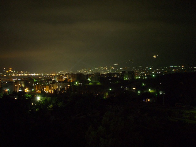 Nacht, Stadt, Lichter, Dunkel, Sehen