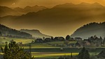 landscape, autumn, twilight