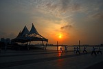 sunrise, morning, lakefront